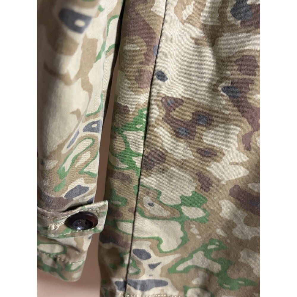 Men Publish Camo Denim Hood Jacket Zip Button Logo Midi L Urban Hip Outdoor Coat - Picture 15 of 16